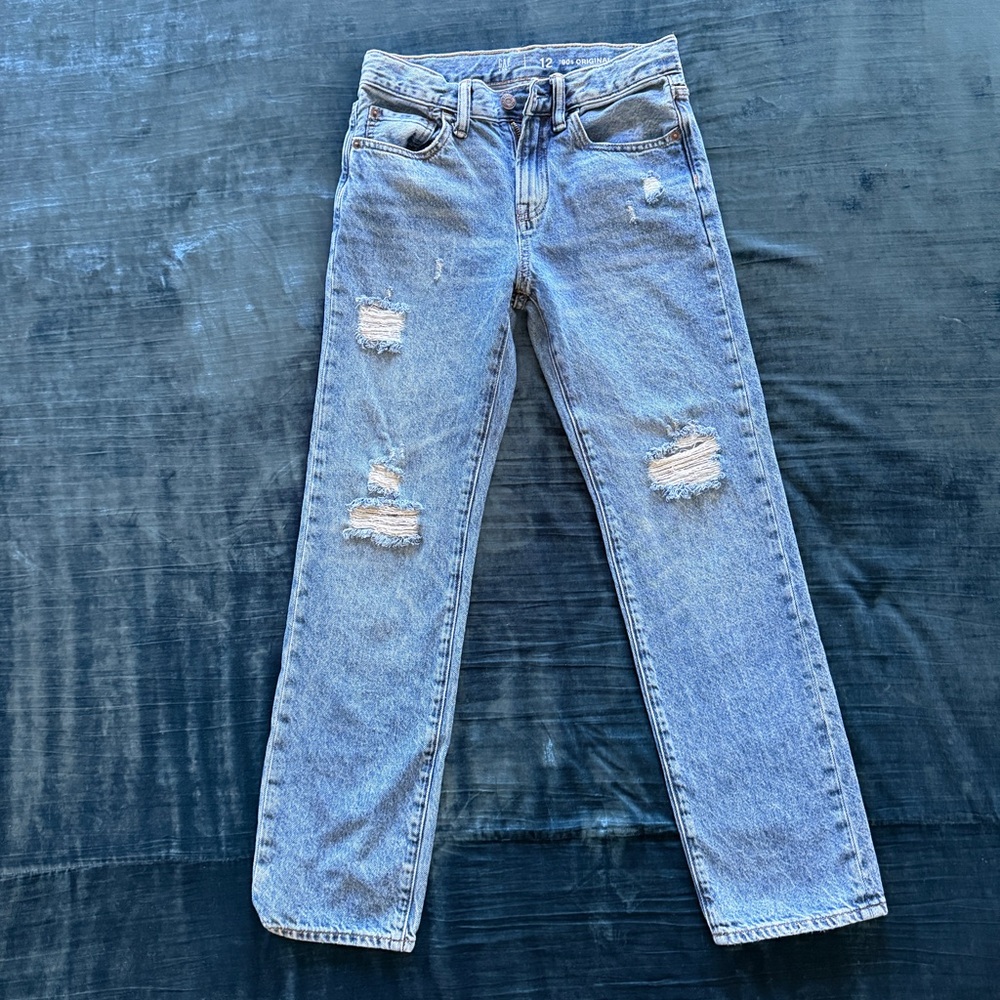 GAP Kids Blue Distressed Jeans